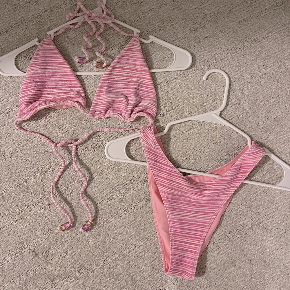 Bamba Swim Pink Salt Triangle Bikini